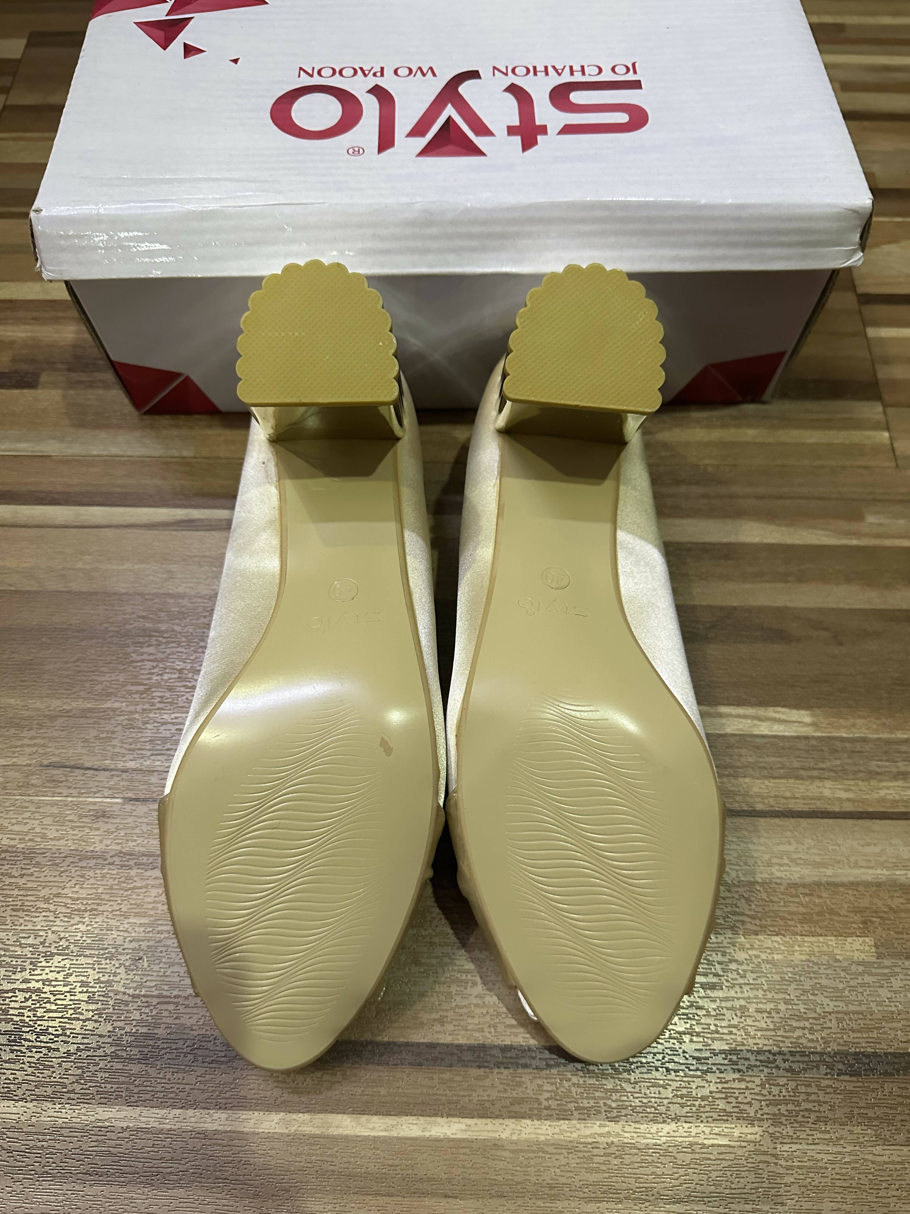 Stylo | Golden Women Heels | Women Shoes | Size: 40 | New