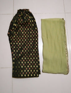 Apple Pie green Angharkha Trouser Dupatta | Girls Shalwar Kameez |X Small |Worn Once