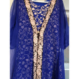 Electric Blue Chiffon Double Layer Maxi | Women Frocks & Maxis | Medium | Worn Once