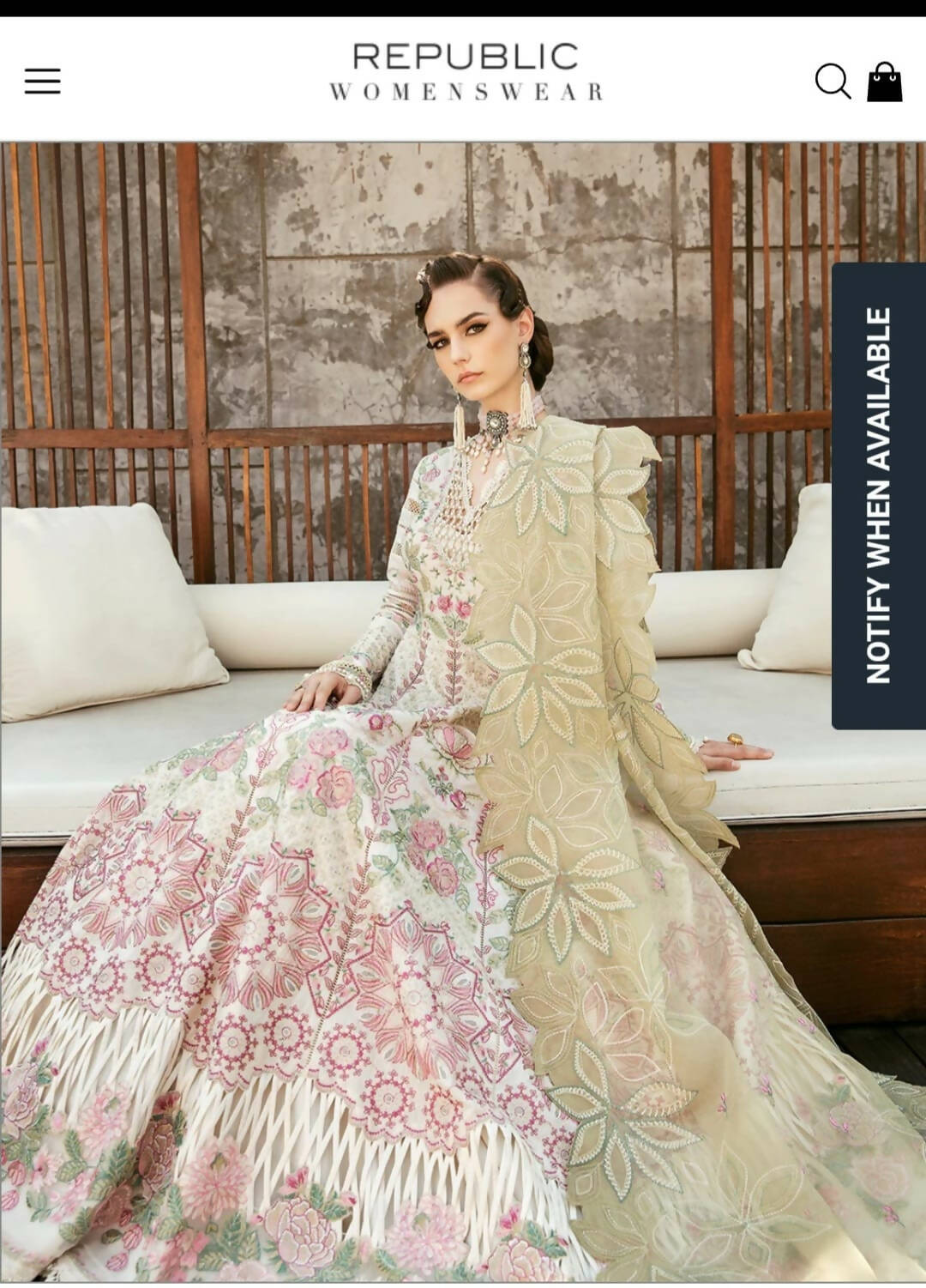 Republic | Heavily Embroidered Frock | Women Frocks & Maxis | Small |Worn Once