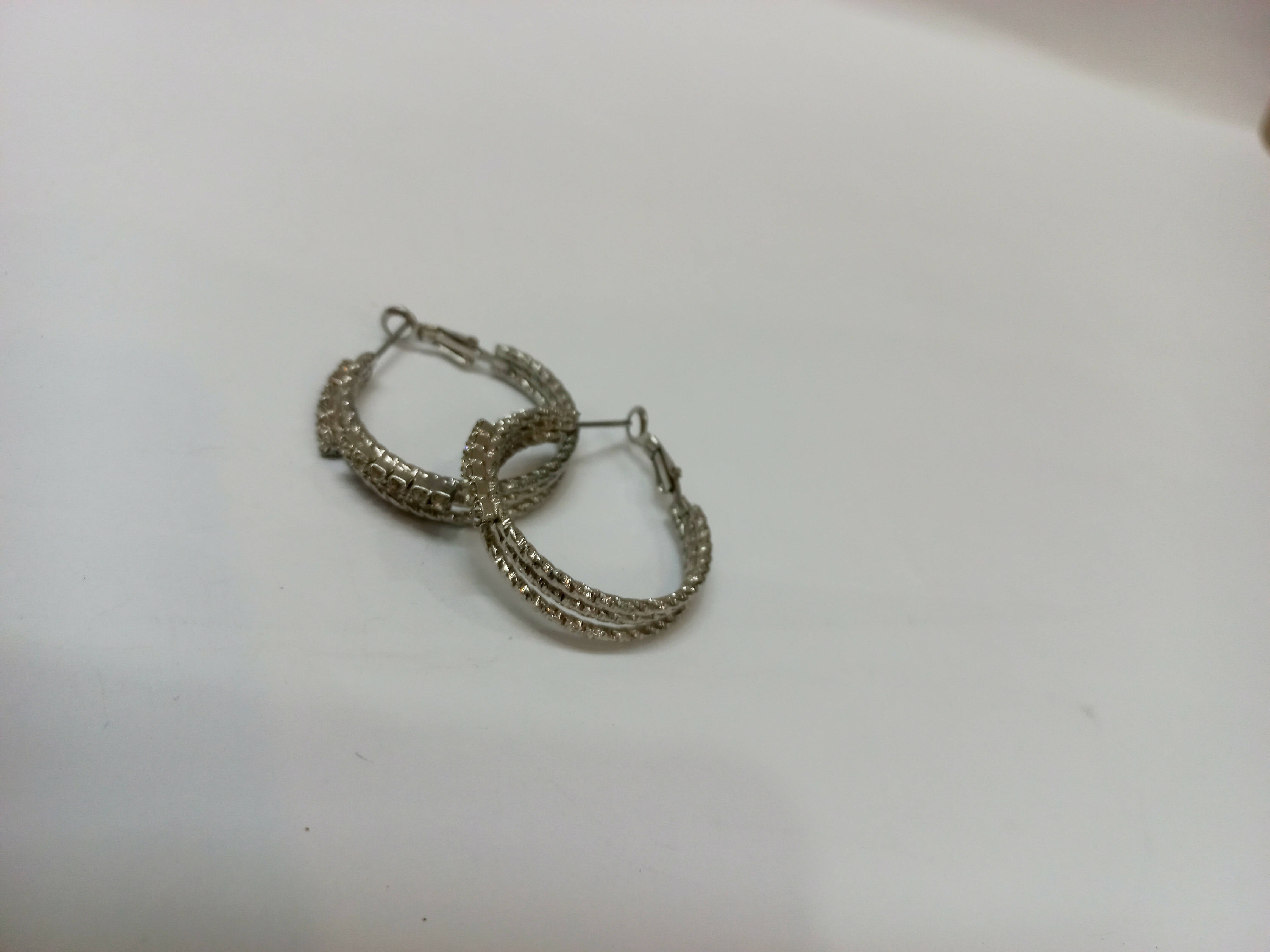 Silver Loops Earrings | Women Jewellery | Large | Worn Once