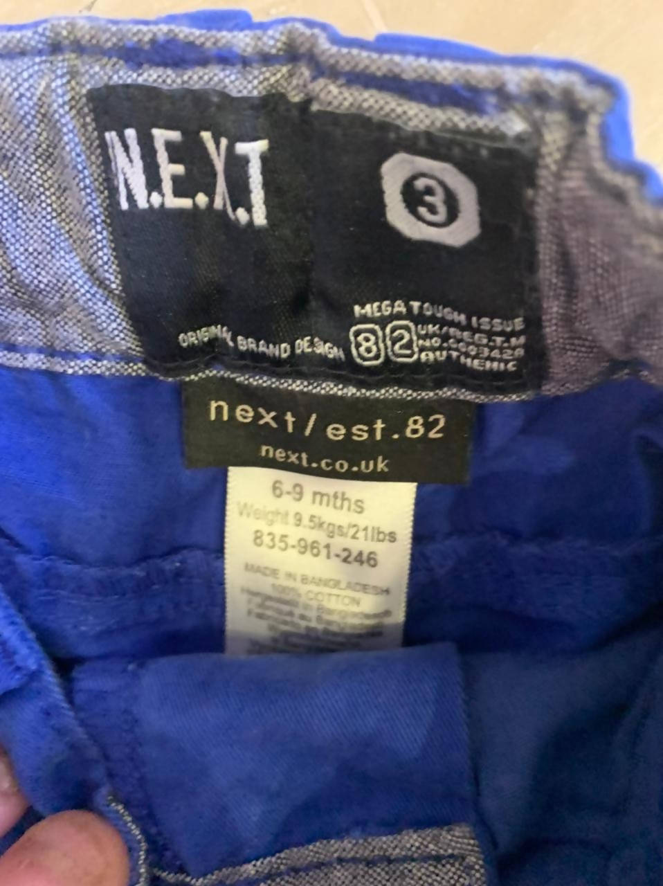 Next | Blue Shorts | Baby Bottoms | 6-9 mths | Preloved