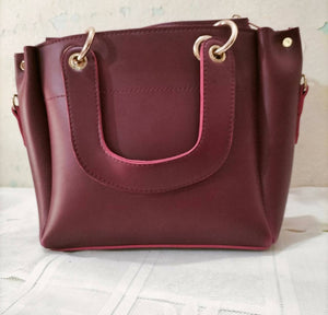Maroon Handbag | Women Shoulder Bag | Worn Once