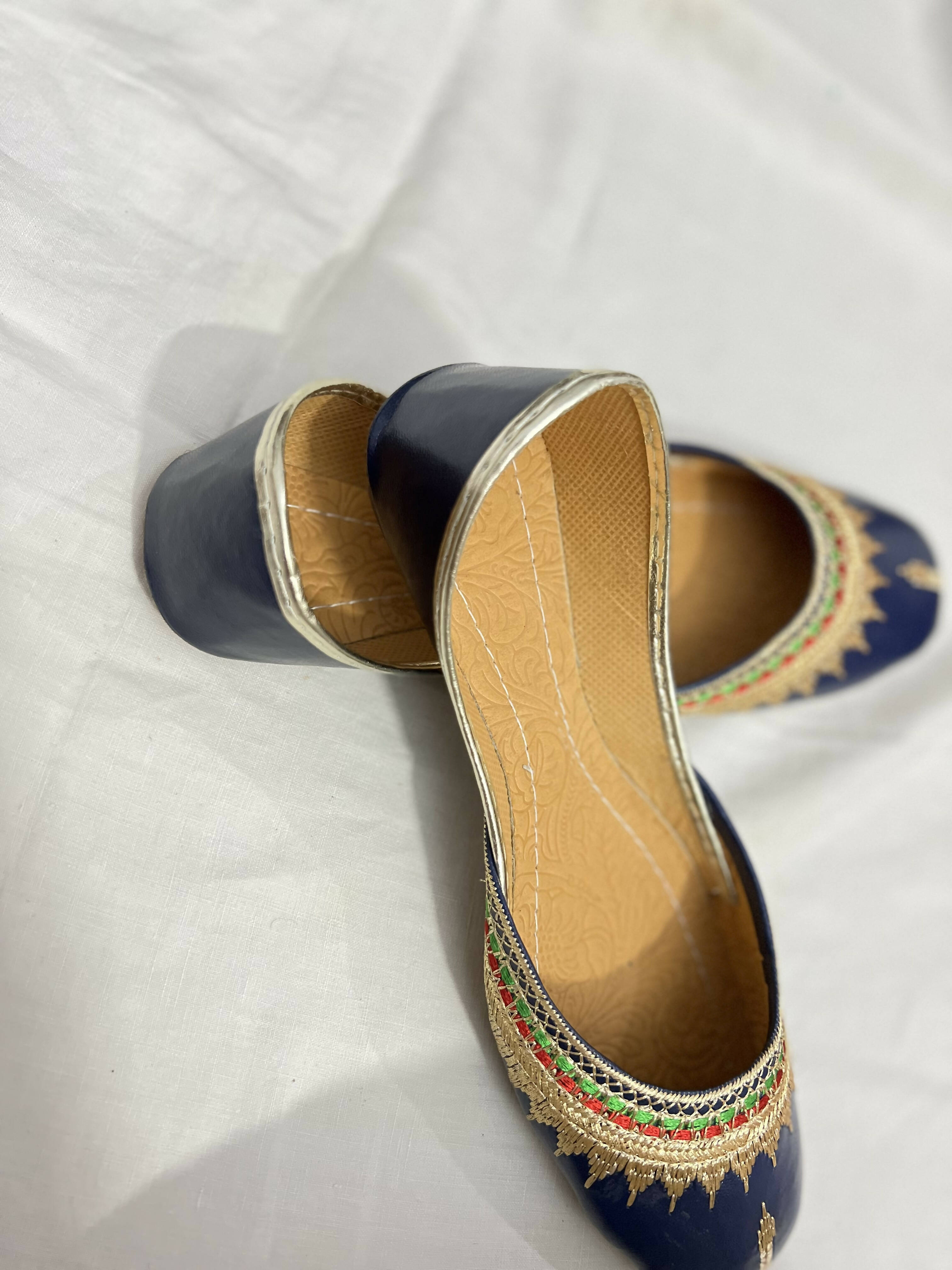 Blue Color Khussas ( Size: 38 ) | Women Shoes | New