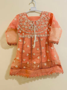 Stylish Frok | Girls Shalwar Kameez | Size: 3-4 Years | Worn Once