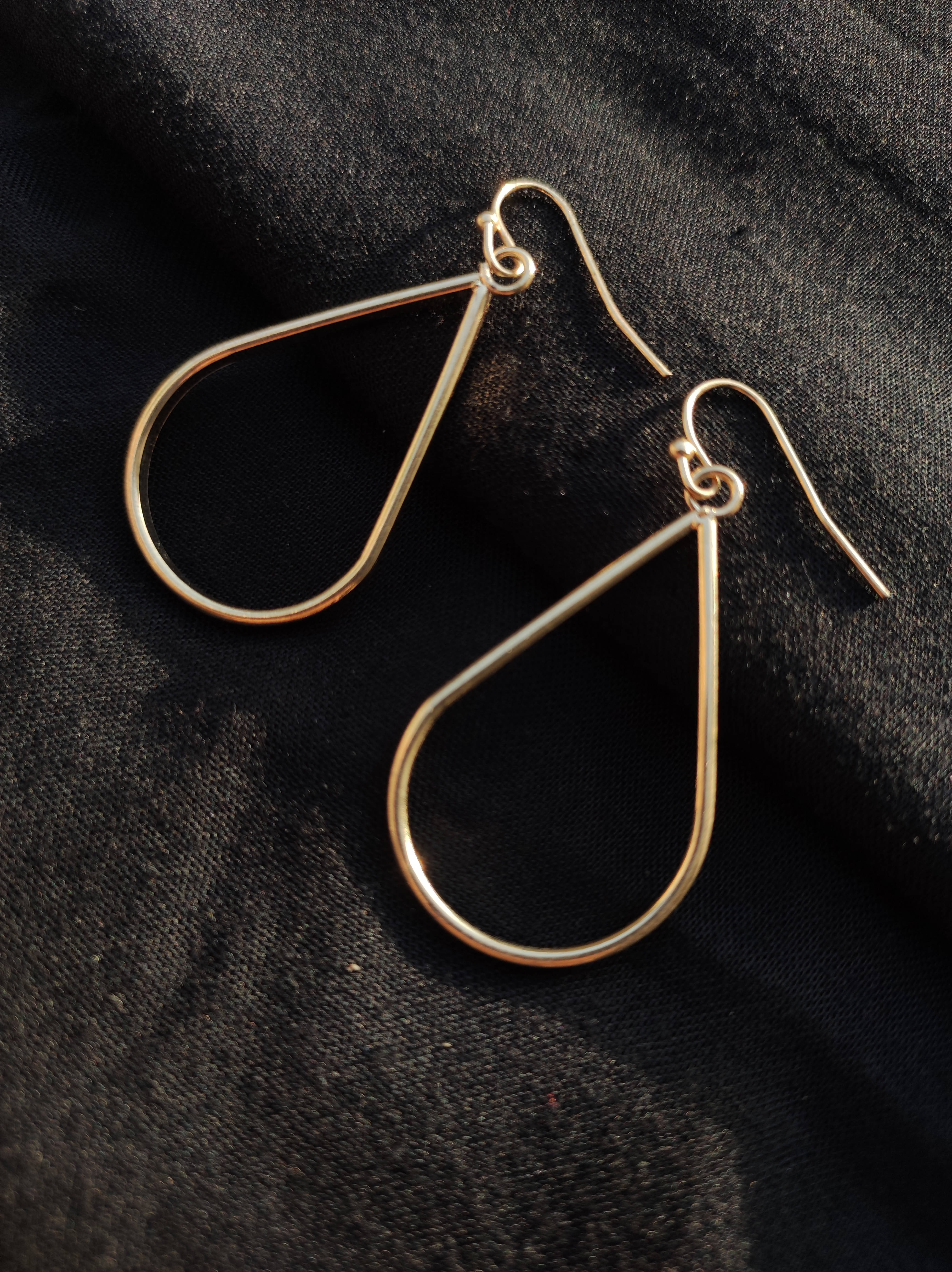 Shein | Golden teardrop hoops earrings | Women Jewelry | Brand New