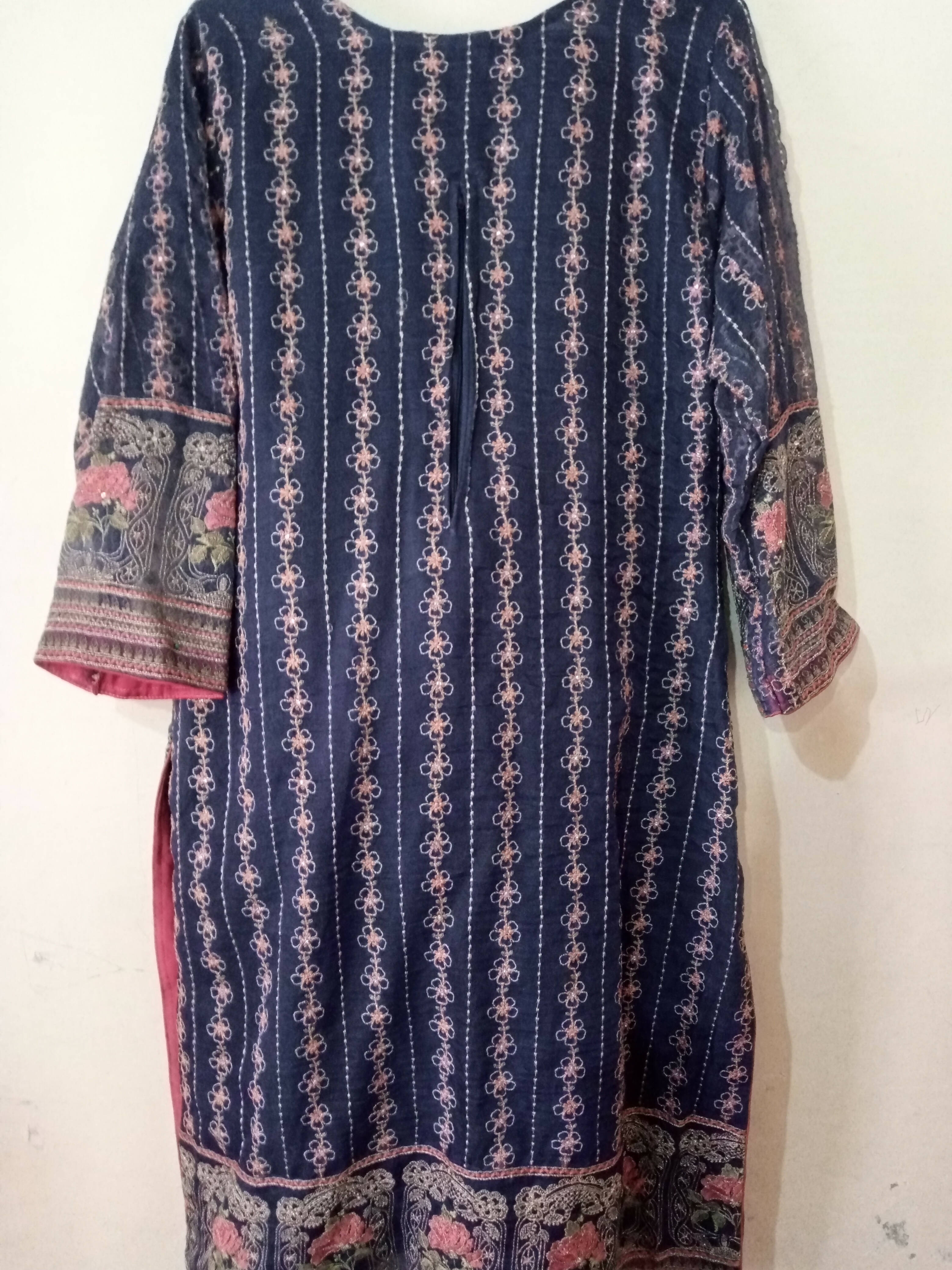 Bareeze | Blue Stitched 3 pcs Suit | Women Branded Kurta | Worn Once