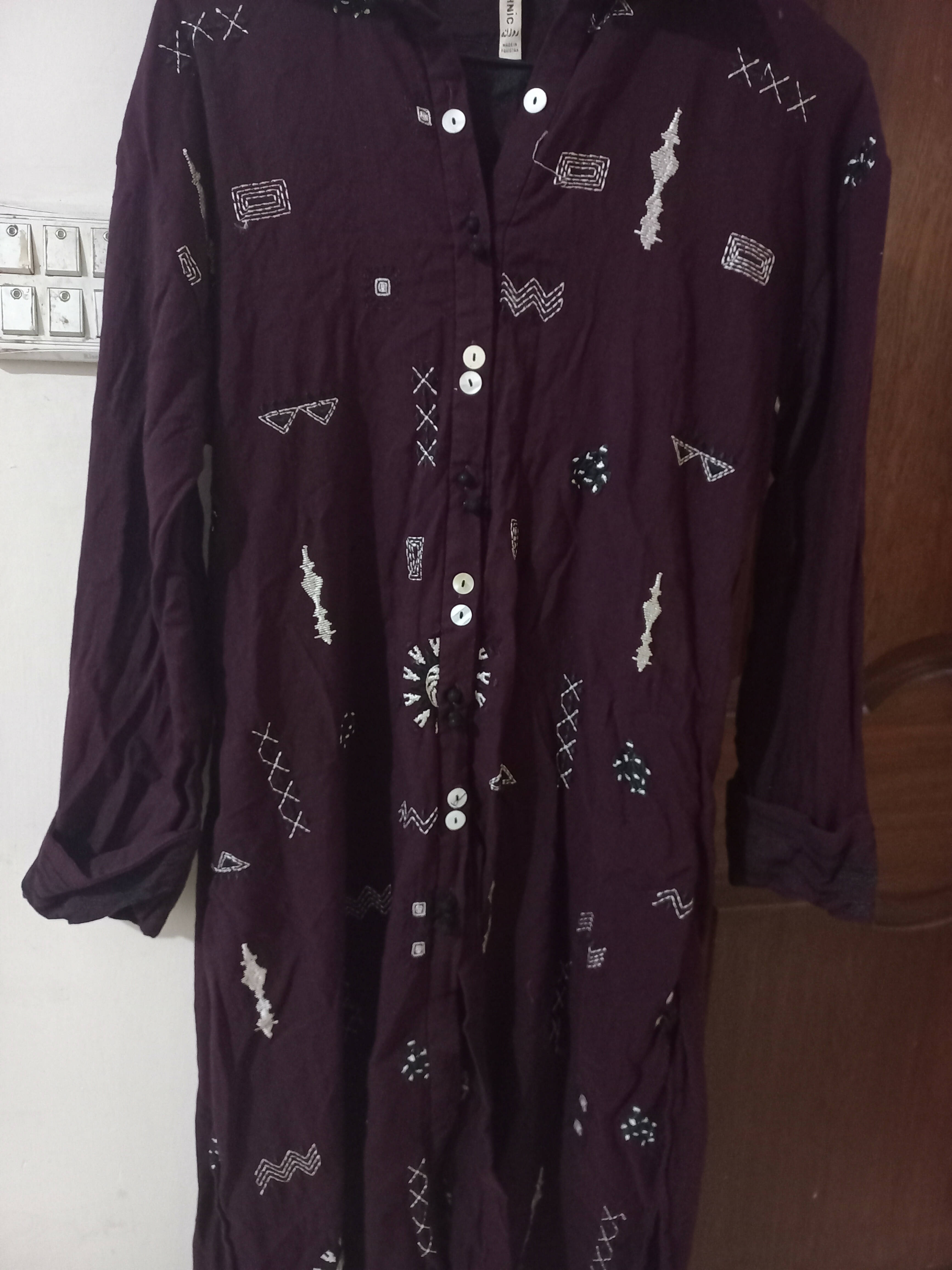 Ethnic } Maroon Shirt (Size; M ) | Women Branded Kurta | Brand New With Tags