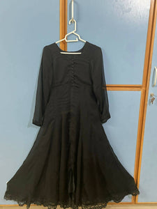 Black Chiffon Frock | Women Frock & Maxis | X-Small | New