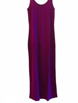 خواتین کا لباس | خواتین کی بنیادی آستین والی میکسی ڈریس | جامنی | پریلوڈ 