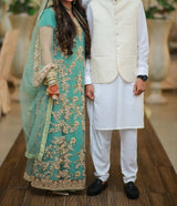 Blue Refined Walima Bridal maxi | Women Bridals | Medium | Worn Once