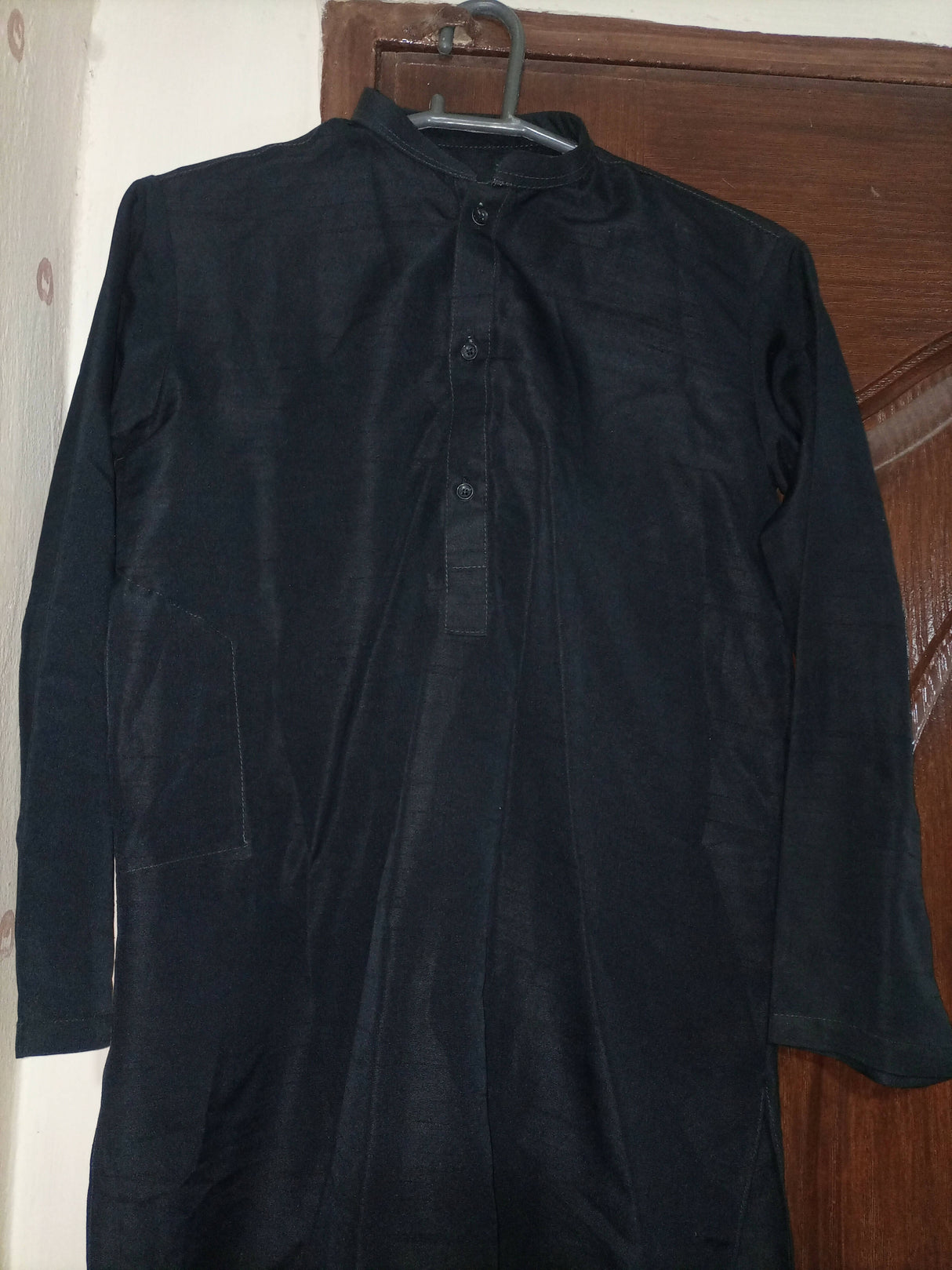 Black Raw Silk Kurta Shalwar | Boy's Shalwar Kameez | Size :8 to 11 years| Worn Once