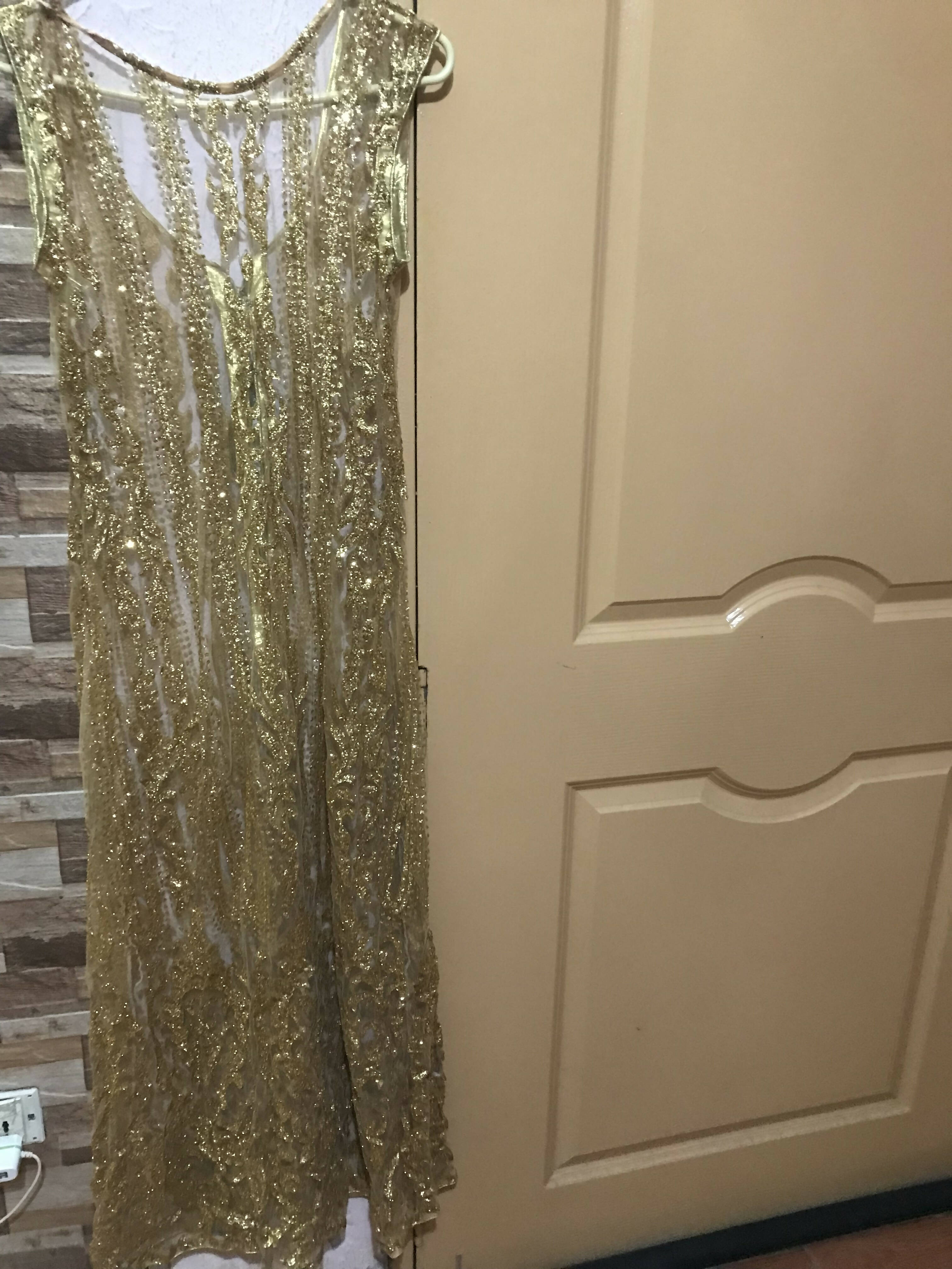 Gold 3 piece maxi style | Women Froks & Maxi | Worn Once