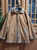 Camel Color Fur Jacket Coat | Women Sweaters & Jackets | X-Large | Preloved
