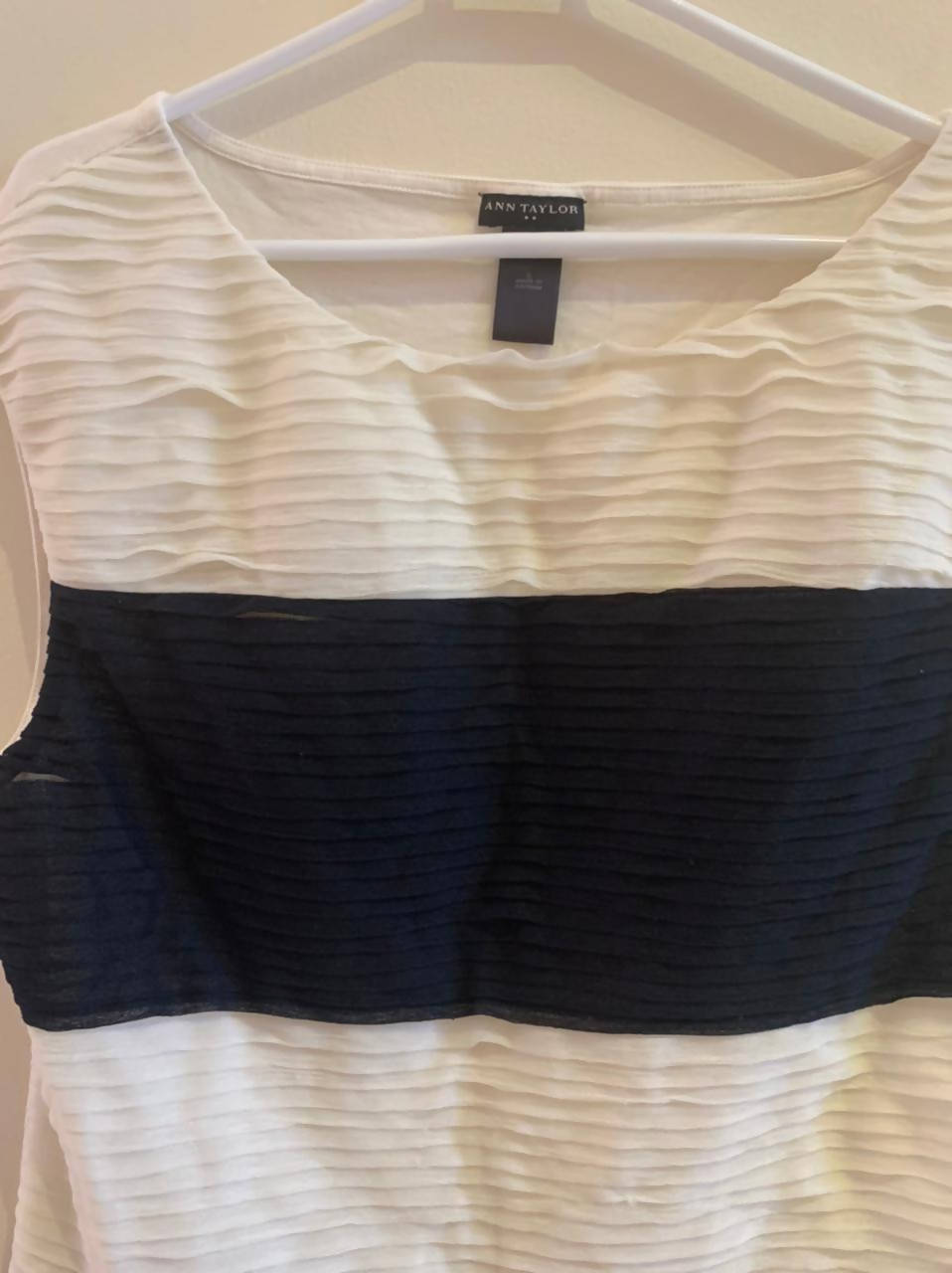 Ann Taylor | Black White Striped Top | Women Tops & Shirts | Preloved