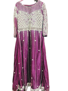 Purple Maxi with duapata and pant trouser | Women Frocks & Maxi | Worn Once