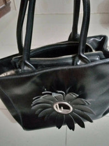 Black Leather Hand Bag | Women Bags | Worn Once