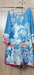 Fancy printed blue shirt | Women Locally Made Formals | Preloved