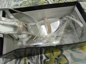 Unze silver heels (Size: 40) | Women Shoes | New