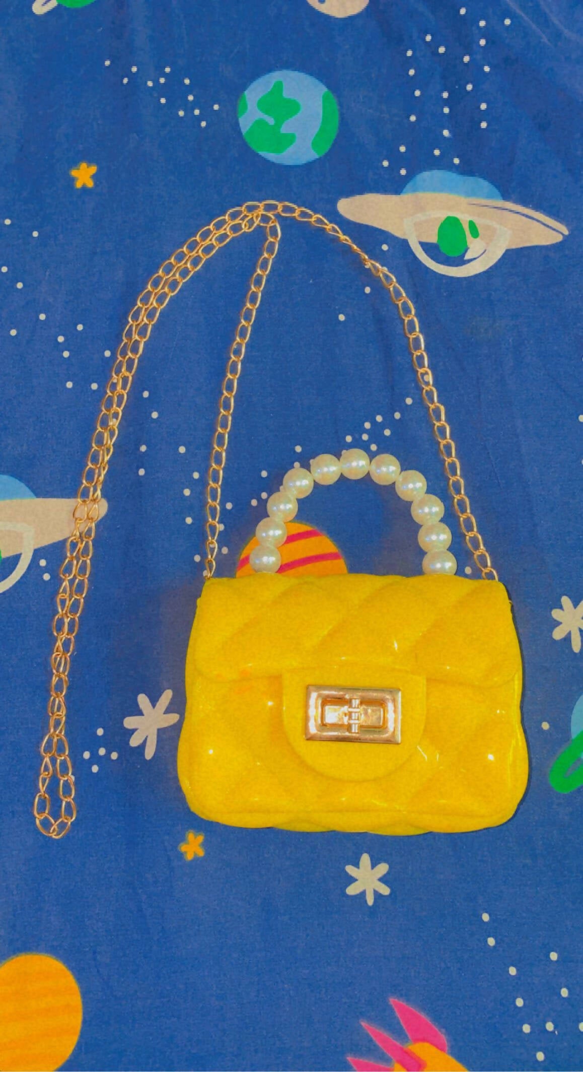Yellow Pearls Bag | Girls Crossbody Bag | Preloved