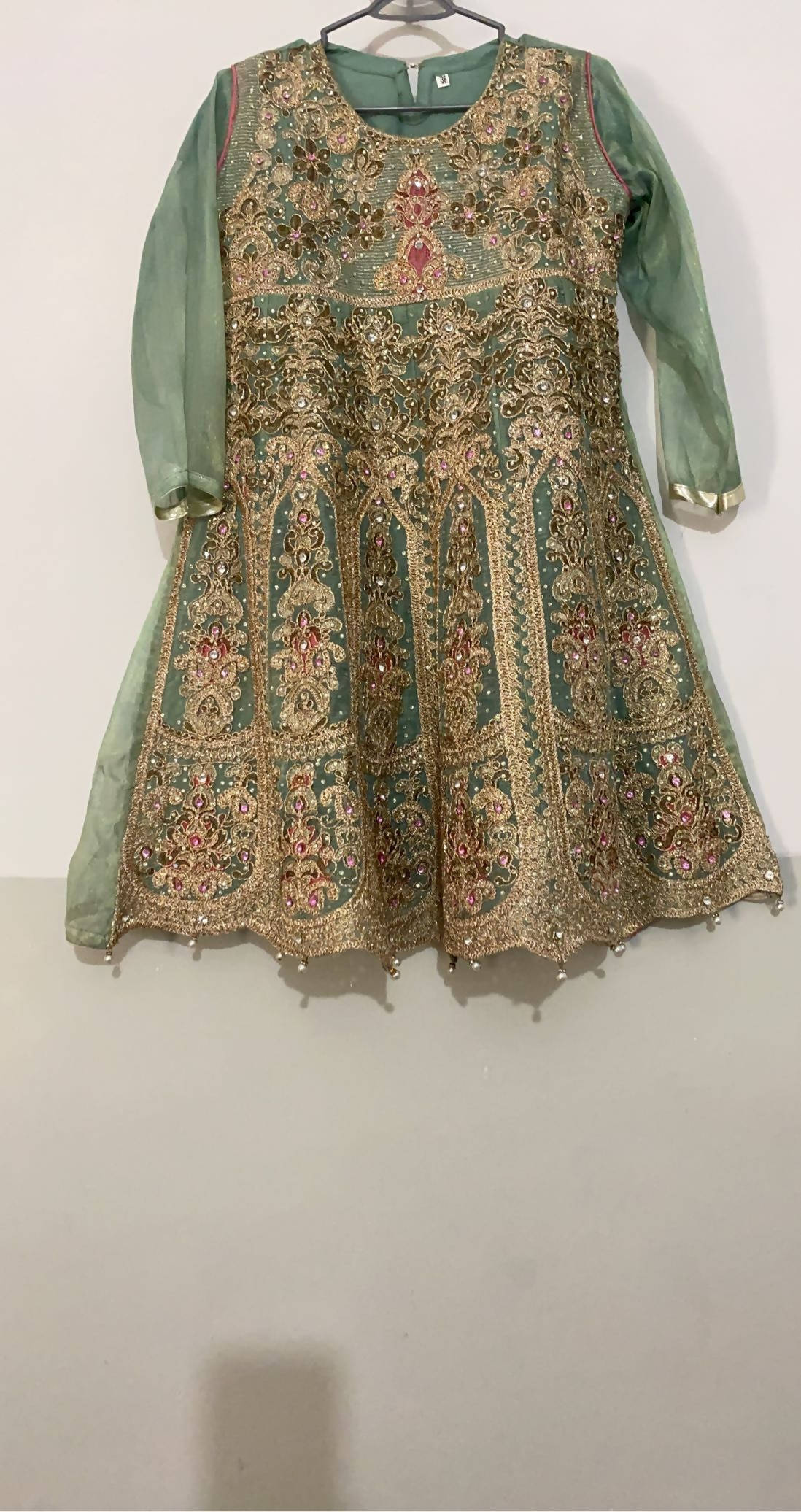 Mint Frock Duppata And Gahrara | Women Formals Ghararas, Shararas & Lehngas |Medium |Preloved