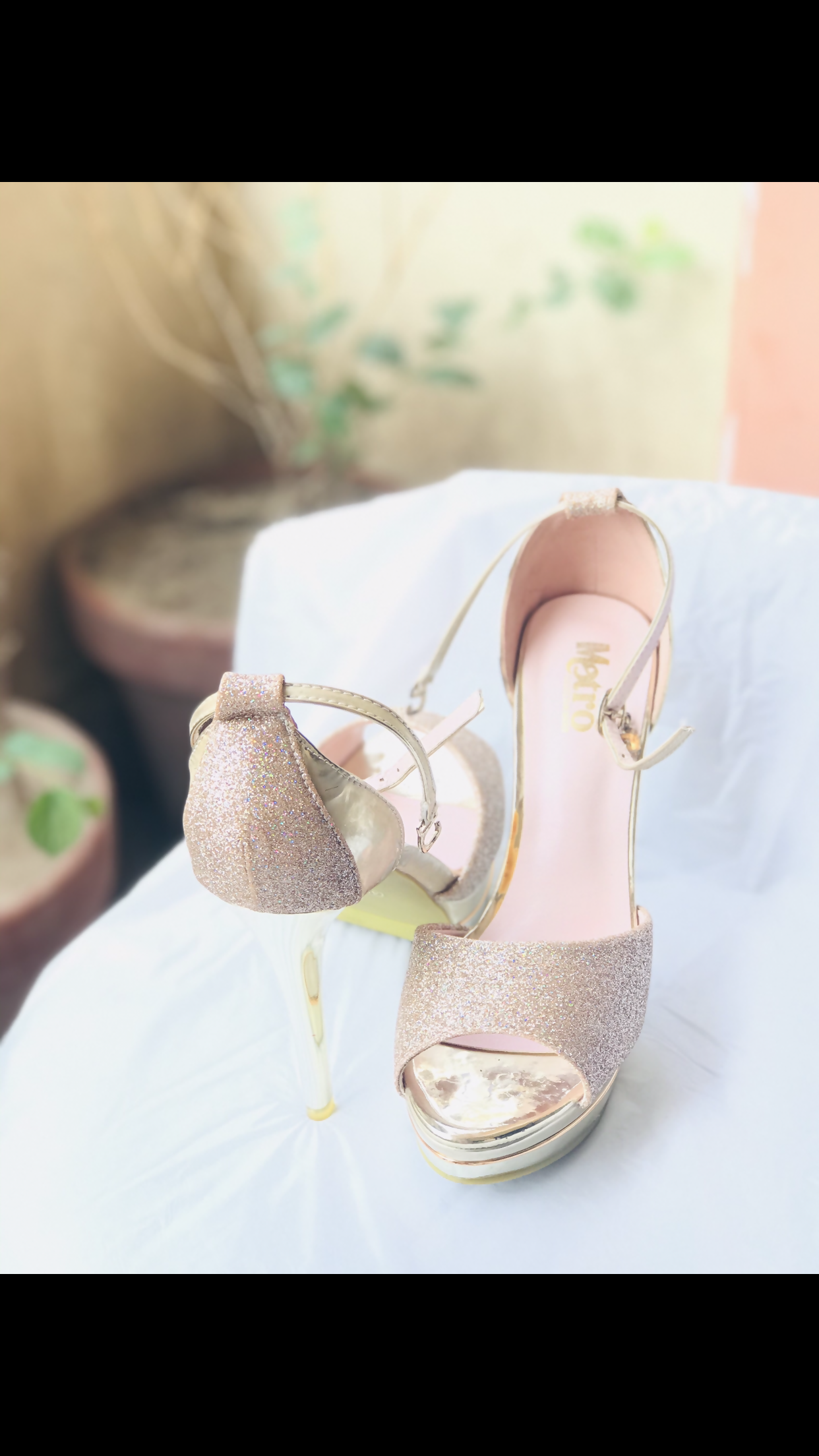 Gold dress on sale heels women's shoes