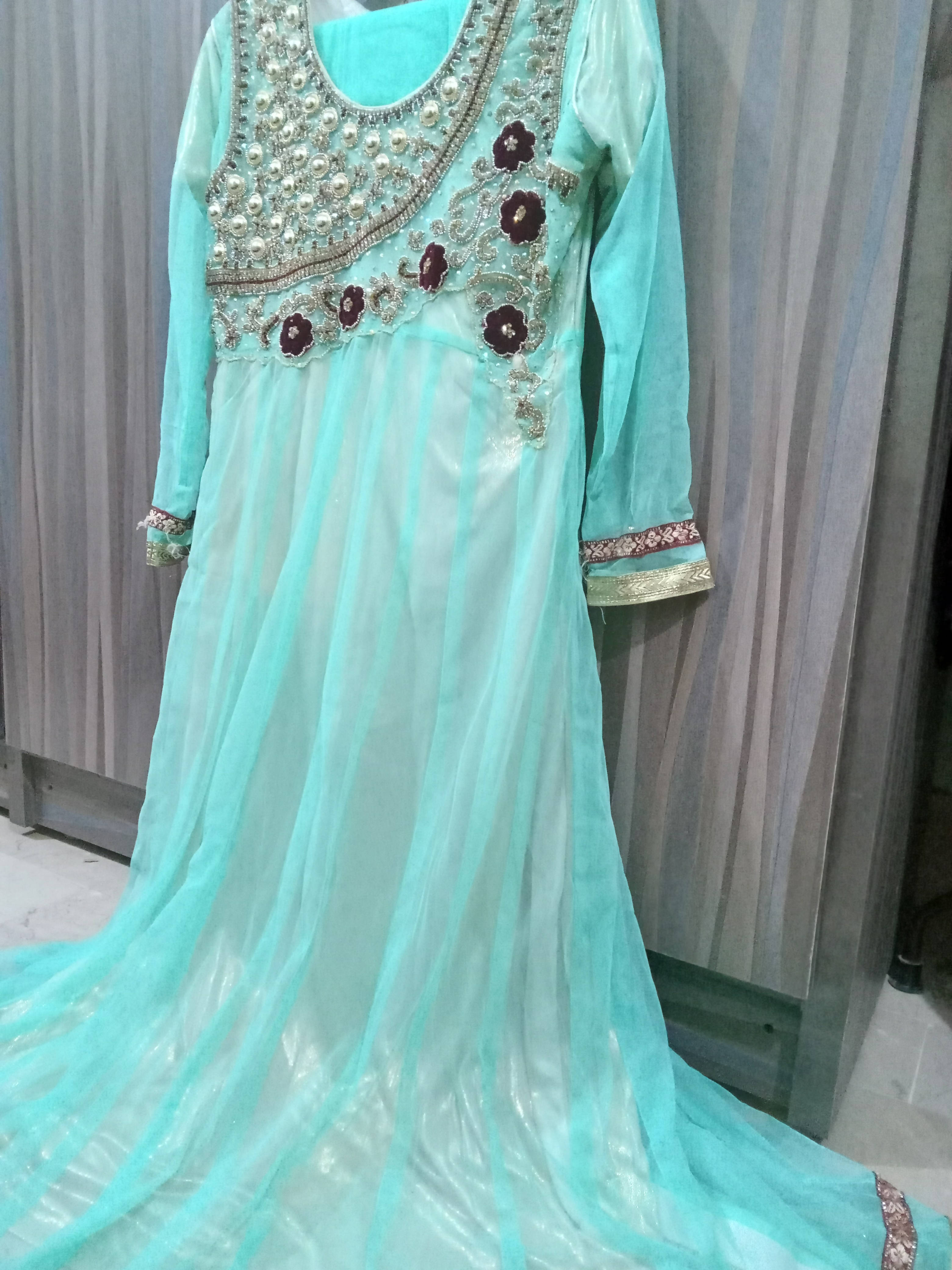 Blue Embroidered Maxi | Formal Frocks & Maxi | Preloved