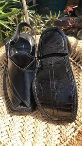Black Peshawari Sandal | Men Accessories & Footwear | Size: 10 | New
