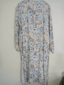 Pastel Floral Frock | Peach and grey Frock (Size: M) | Women Frocks & Maxis | New