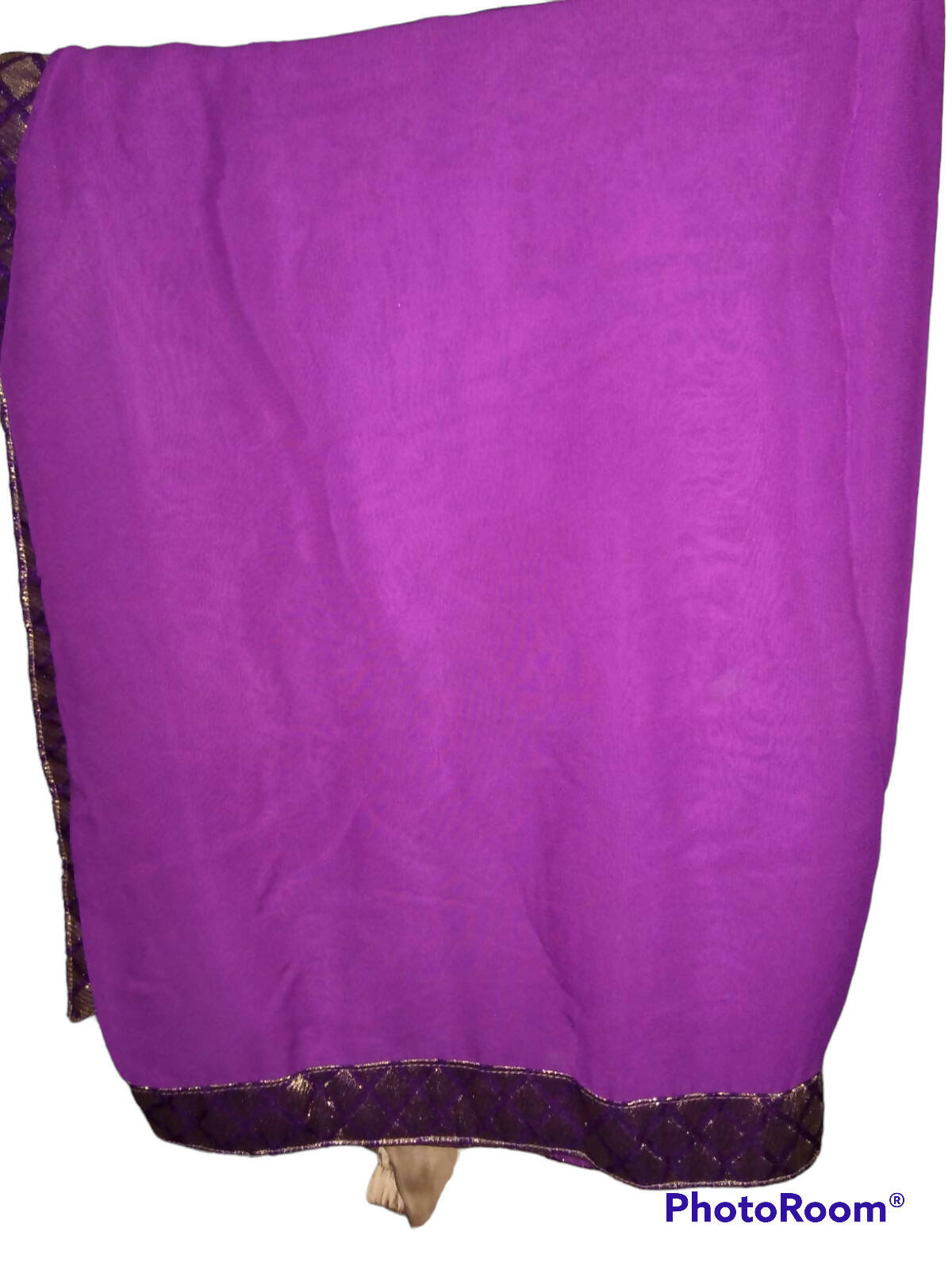 Silk Gold Purple Maxi 3pc | Women Frocks & Maxi | Preloved