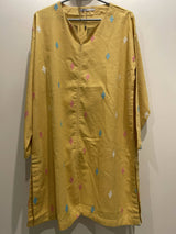 Khaadi | 2 PC Yellow Co-ord | Women Branded Kurta | Medium | New