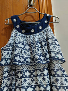 Baby girl blue white frock | Girls Skirts & Dresses | Preloved
