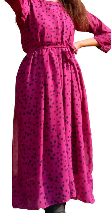 Purple Color Frock | Women Frocks & Maxis | Medium | New