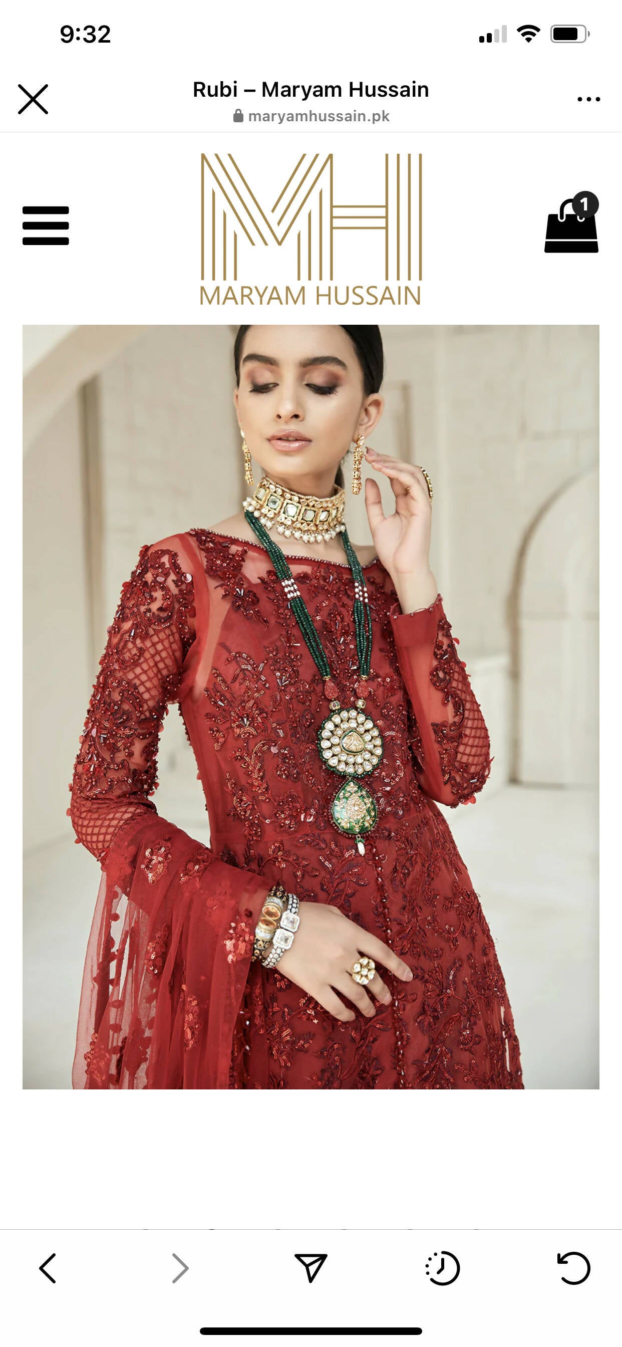 maryam hussain | Maroon 3 piece suit luxury wedding collection | Women Formals | New