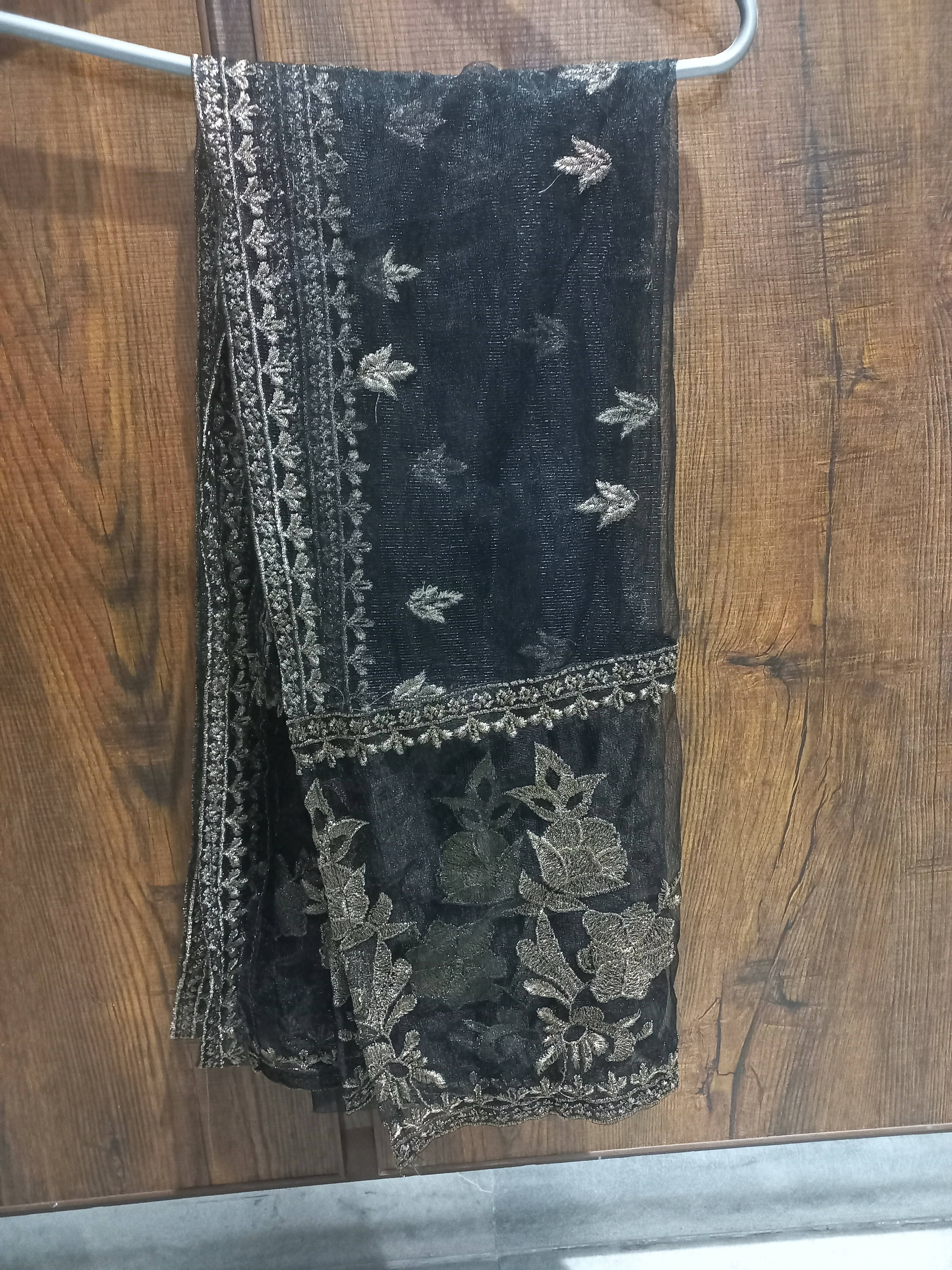 Silk Embroided 3 Pc Suit | Women Locally Made Formals | Large | Preloved