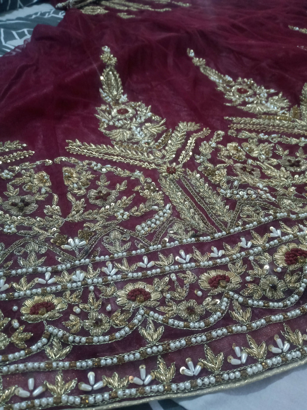 Stunning Maroon Bridal Suit | Women Bridals | Small | Worn Once