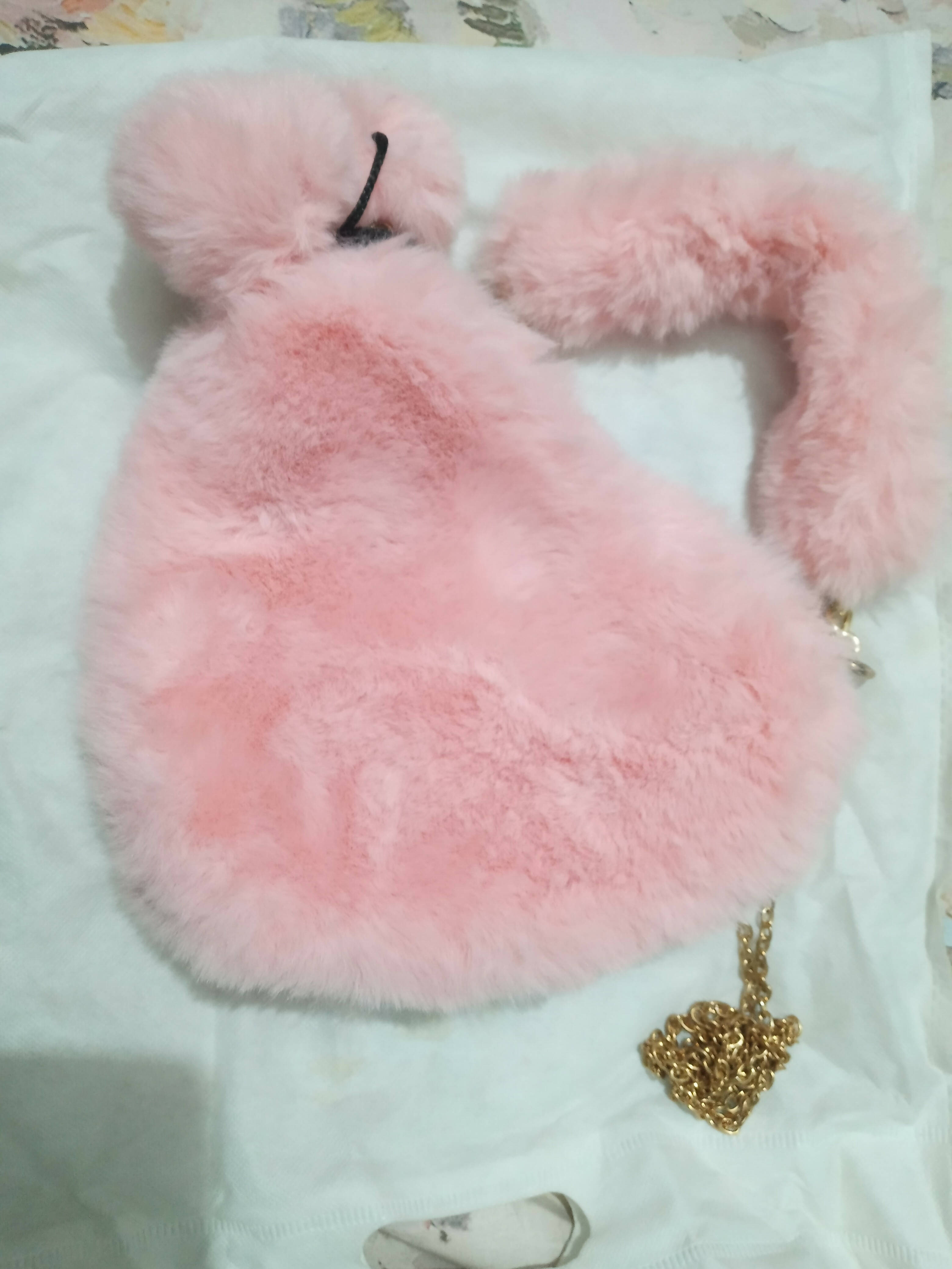 Pink furry cross body bag | Girls Bags & Backpacks | Brand New