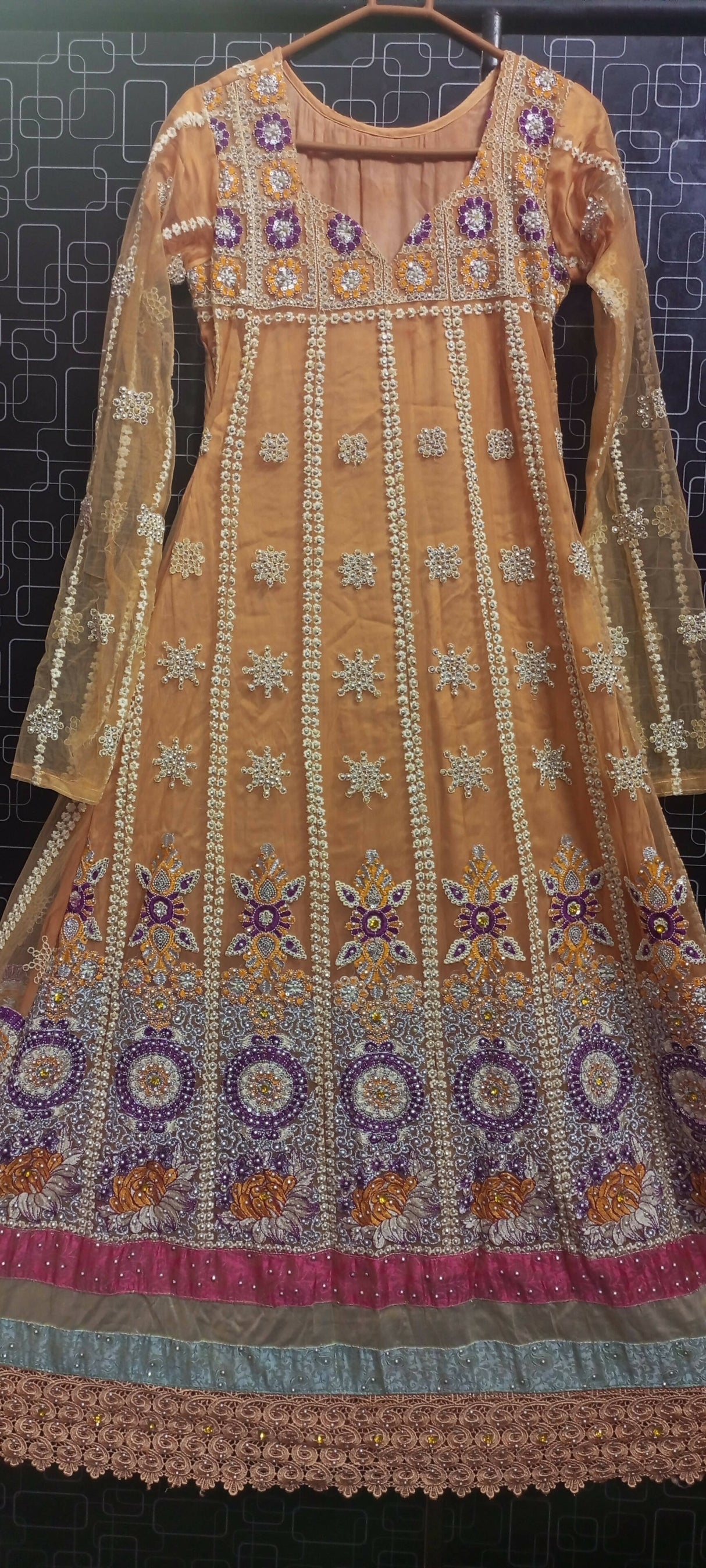 Formal Net Maxi | Women Frocks & Maxis | X-Small | Worn Once