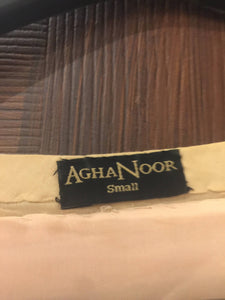 Agha Noor | Beige 3 pc formal dress | Women Formals | Worn Once