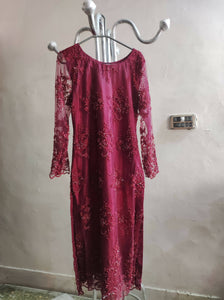 Stylish Maroon Lehanga Suit | Women Locally Made Formals | Small | Worn Once