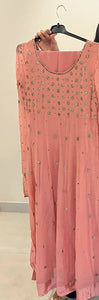 Peach Frock (3PC) | Women Branded Formals | Worn Once