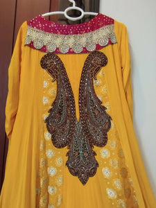 Rizwan Moazzam | Party Wear Long Tail Dress | Women Branded Formals | Medium | Preloved