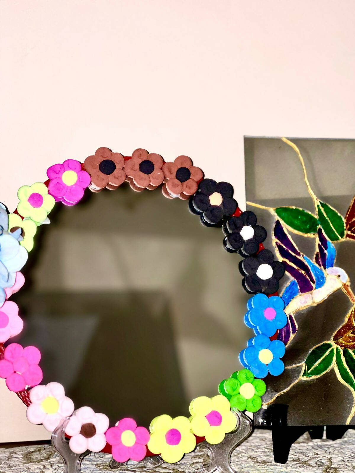 Asthetic Clay Mirror | For Your Home | Home & Decor | Large | New