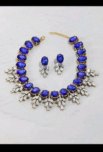 Shein | 1 Pc Gemstone Necklace & 1 Pair Gemstone Earrings | Women Jewelry | Brand New