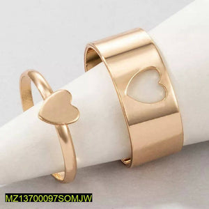 Pair of Trendy Couple Heart Rings | Men & Women Accessories |Brand New