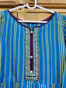 Nishat | Blue Three piece suit | Women Branded Kurta | Preloved