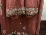 Peach fancy 3 Pc Suit | Women Locally Made Formals | Medium | Worn Once