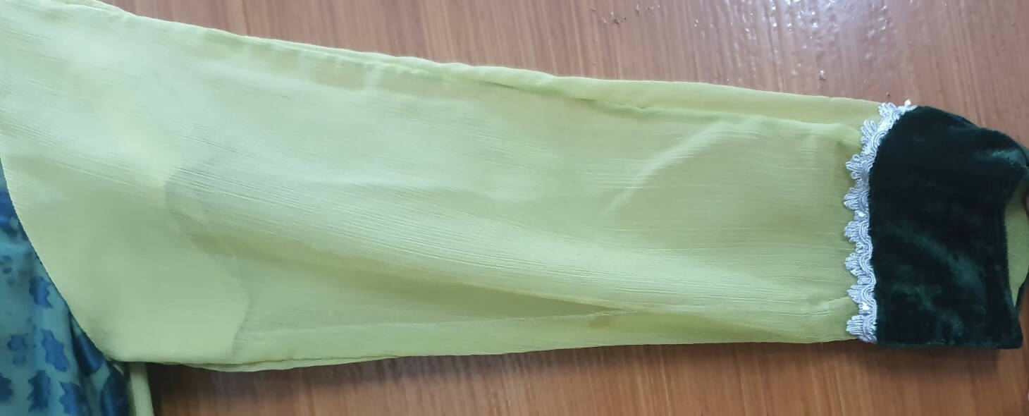 Green fancy Goan style Frock (Size: M )| Women Frocks & Maxis | Worn Once