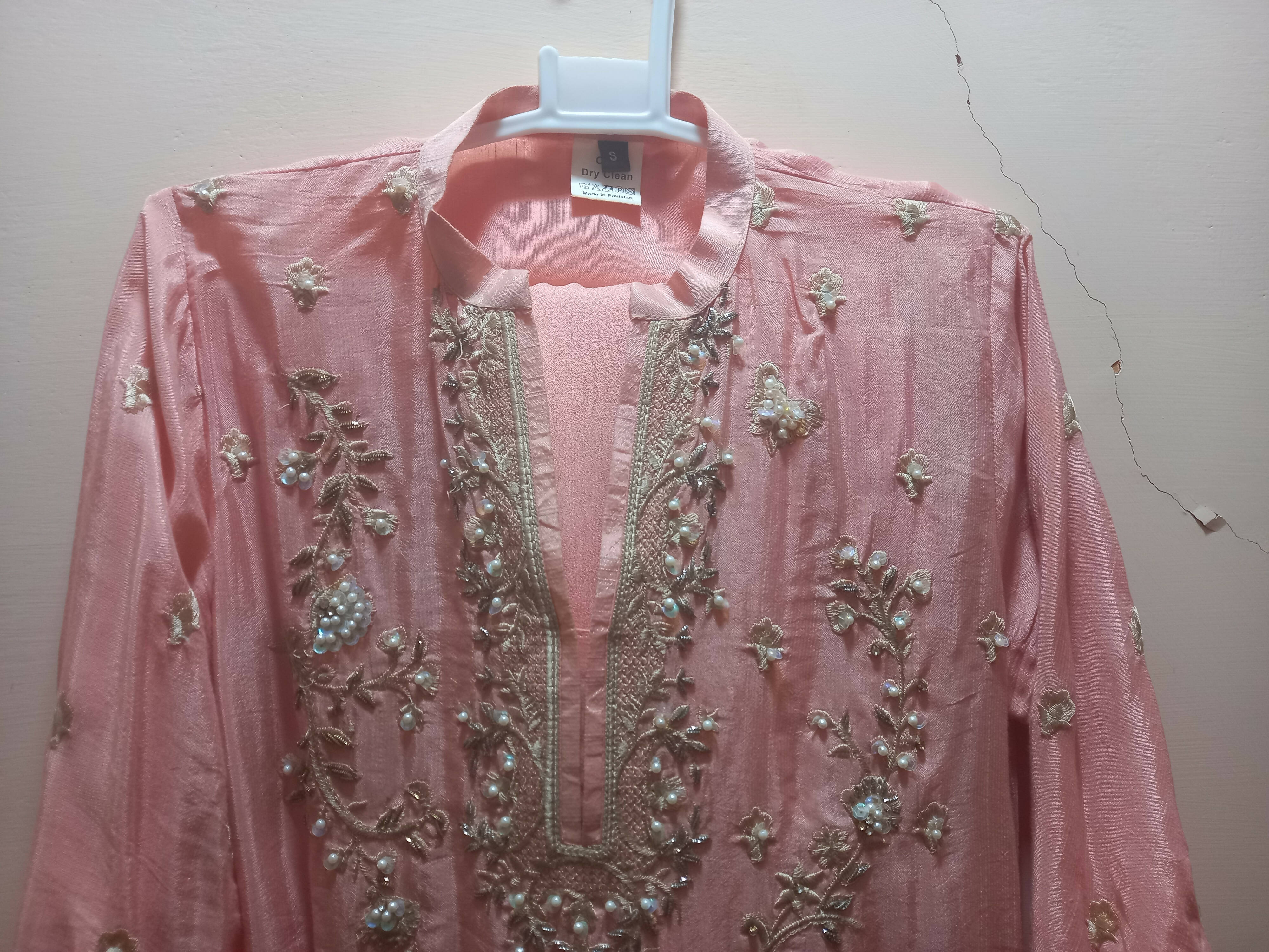Tea Pink Fancy Suit | Women Locally Made Formals | Small | Preloved