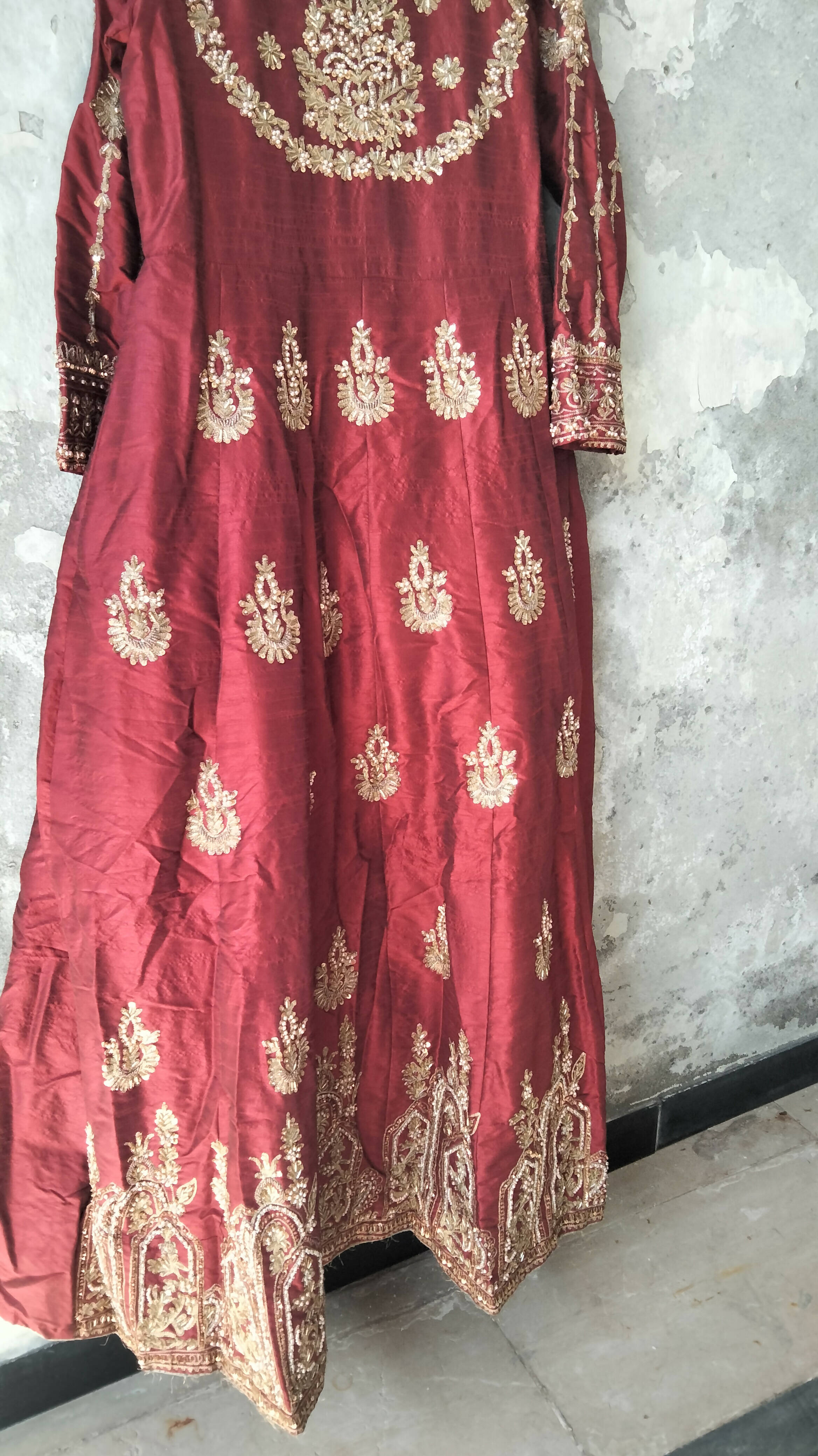 Maroon Maxi (Size: M ) | Women Frocks & Maxis | Worn Once